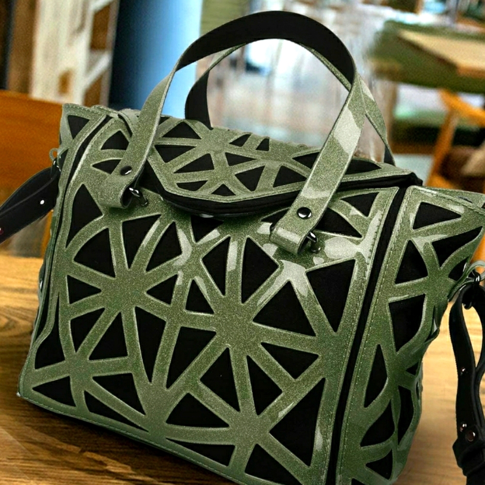 NWT Geometric lattice handbag